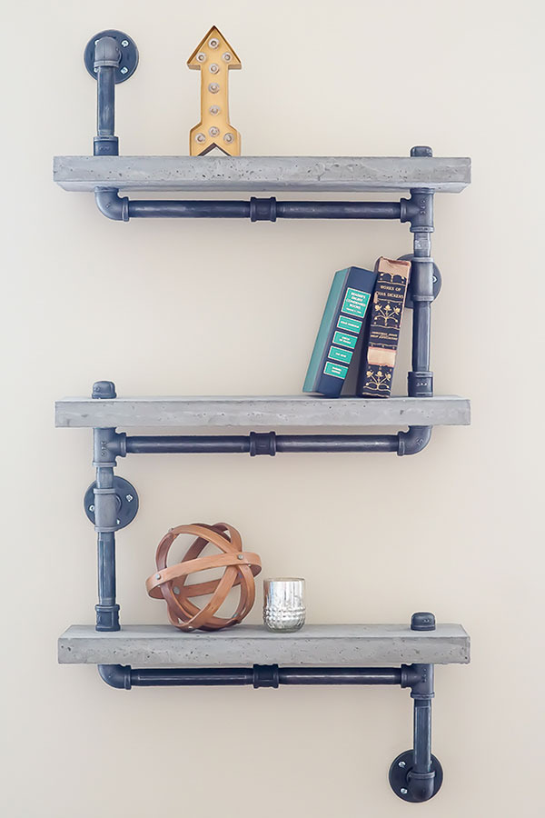 Industrial concrete shelf