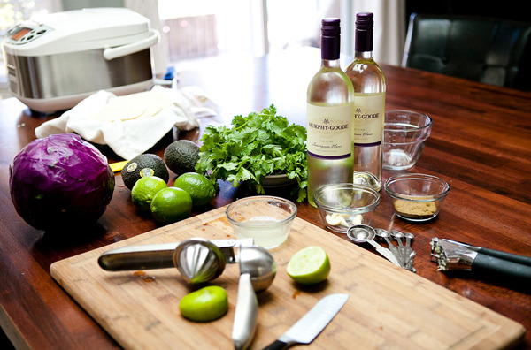 Preparing the Fish Tacos