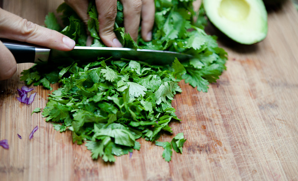 Chopping Cilantro