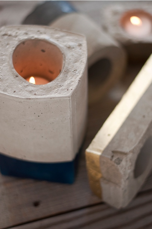 Concrete Candleholders