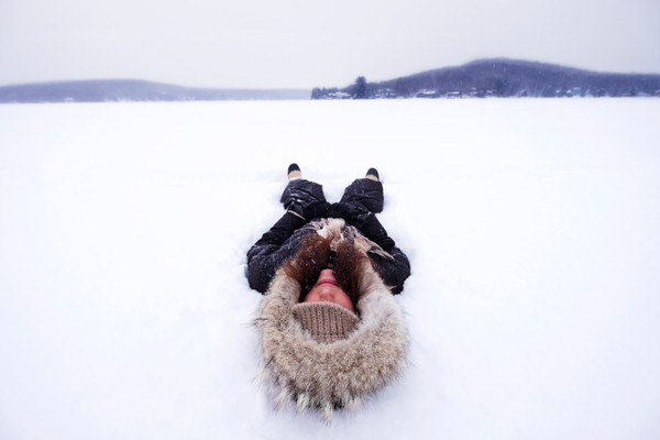 Frozen lake