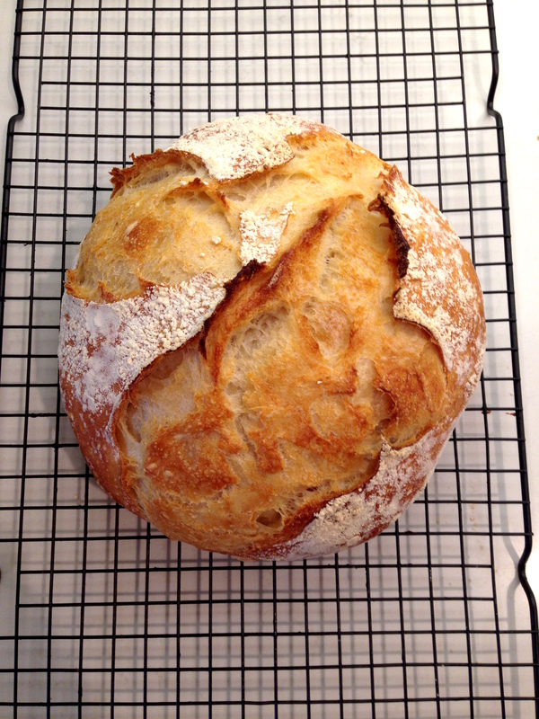 Yum. Easy no knead sourdough