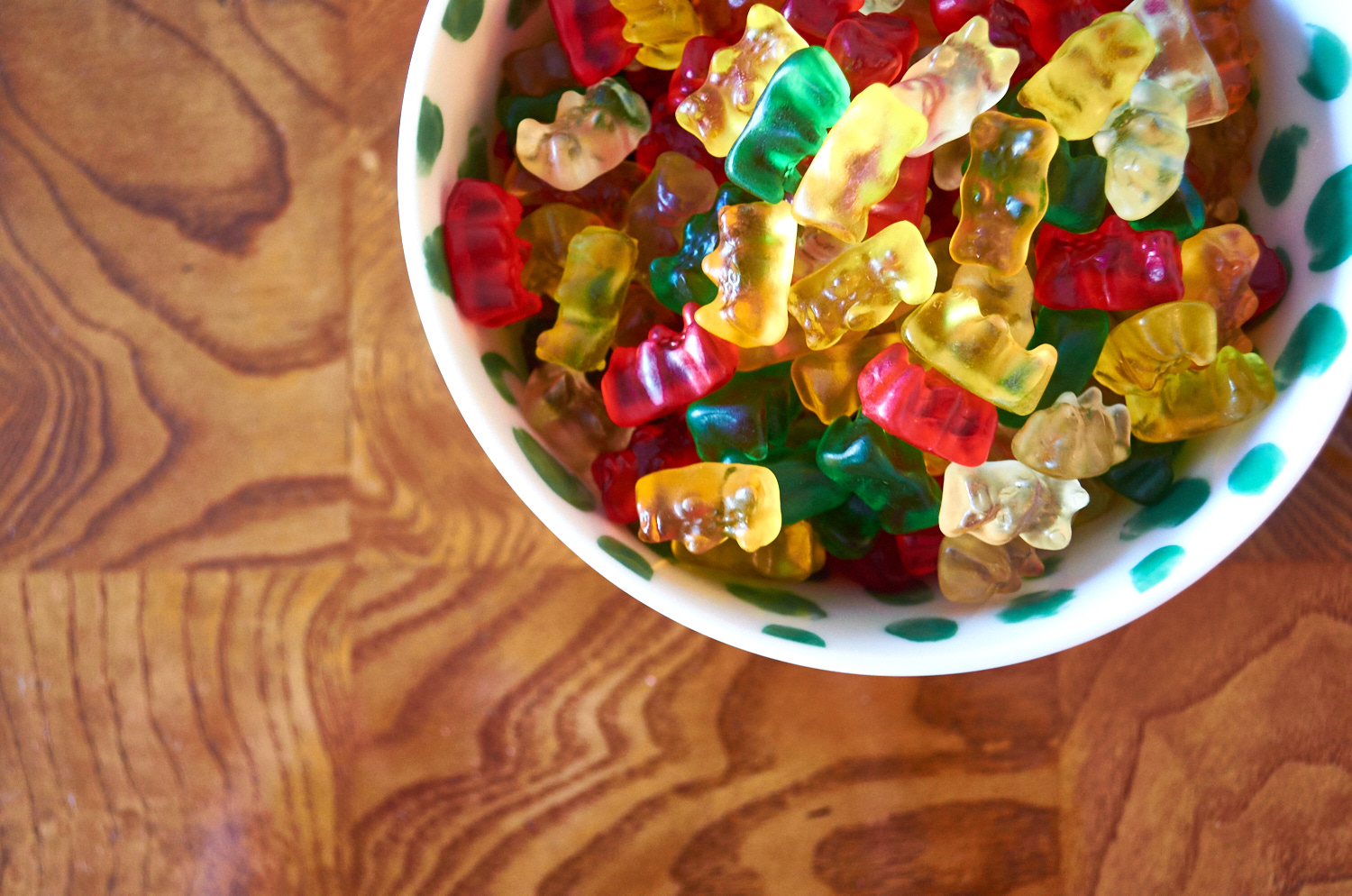 Gummy bears keep things festive and fun