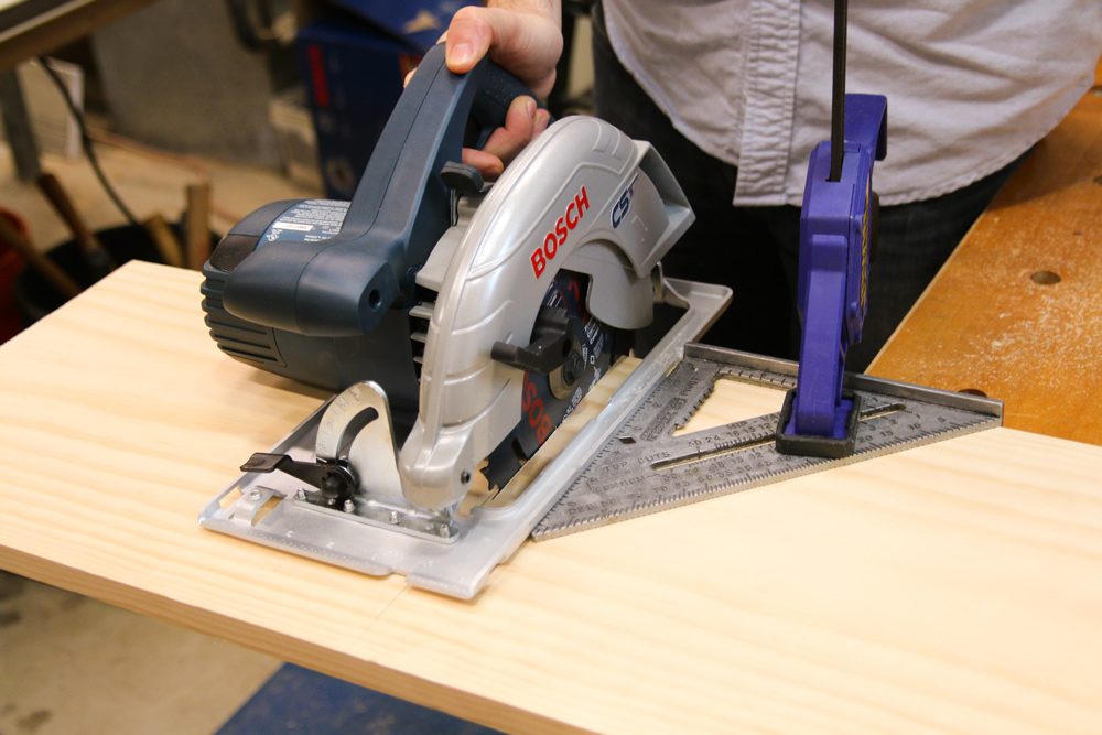 cutting wood to size for record storage boxes