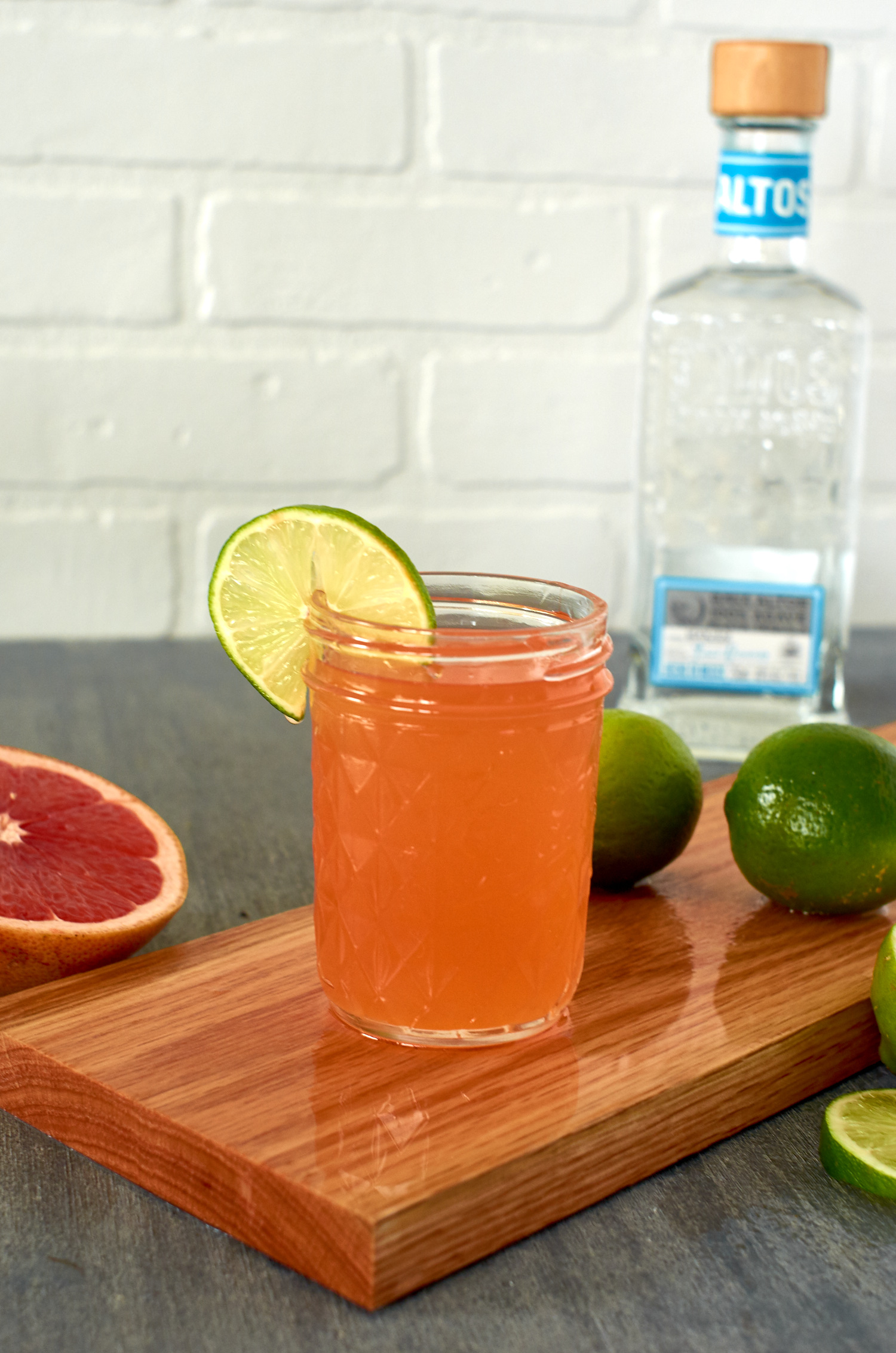 Grapefruit and campari tequila cocktail