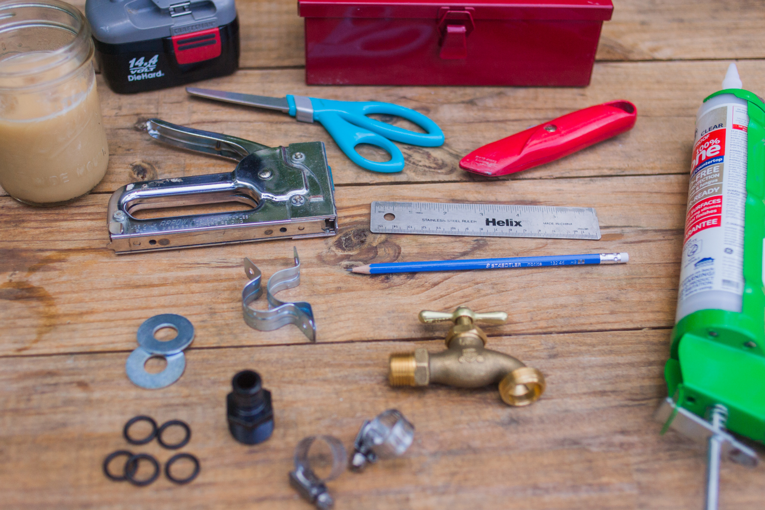 supplies to make a DIY water barrel