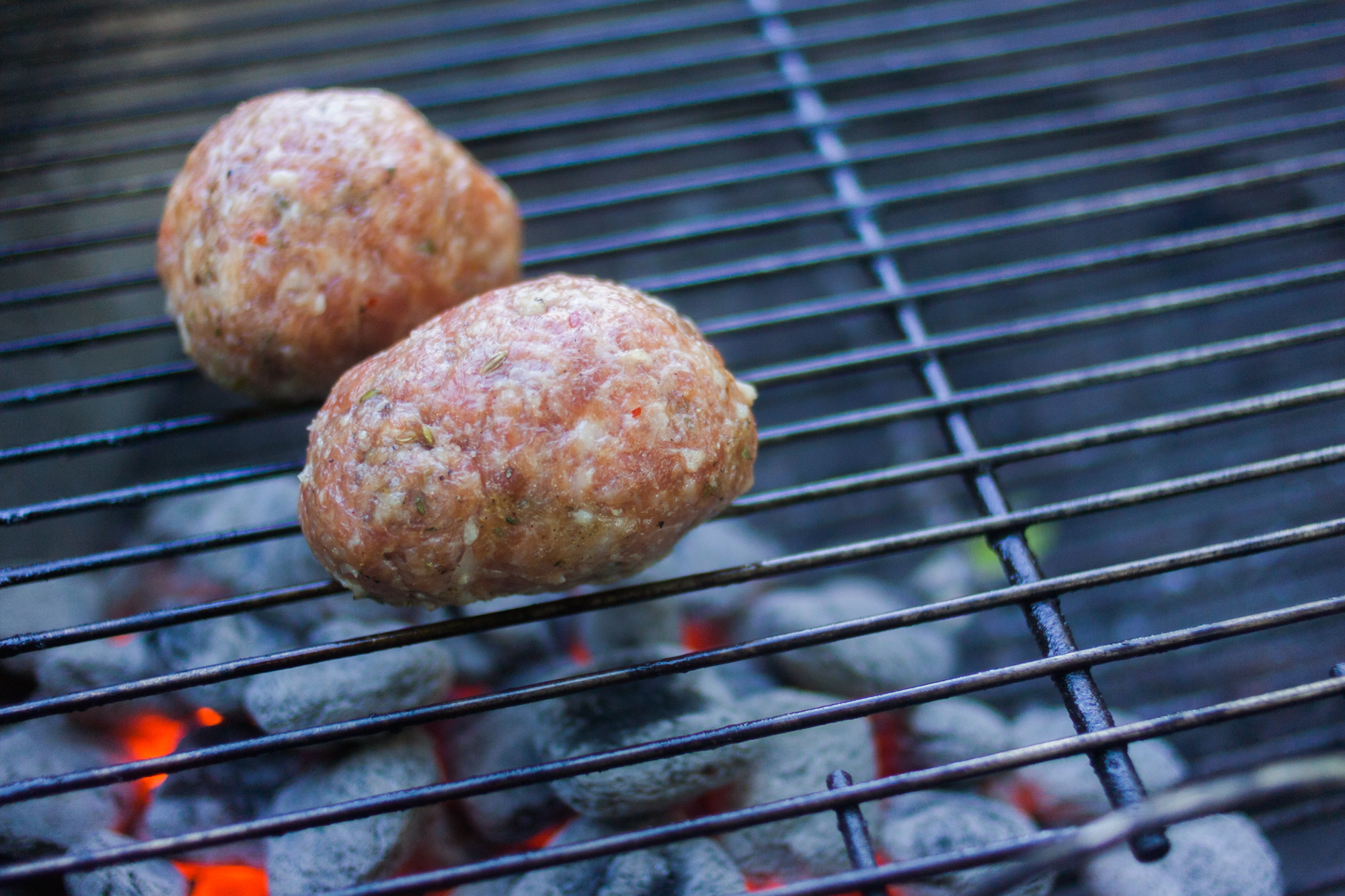 Scotch eggs on the grill