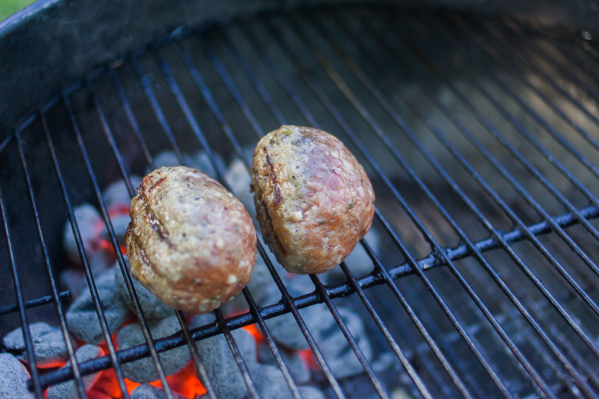 Scotch eggs on the grill