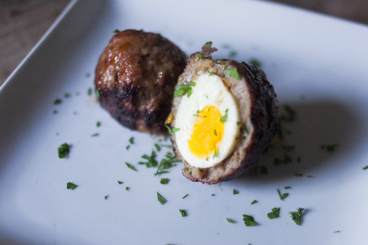 How to grill a scotch egg