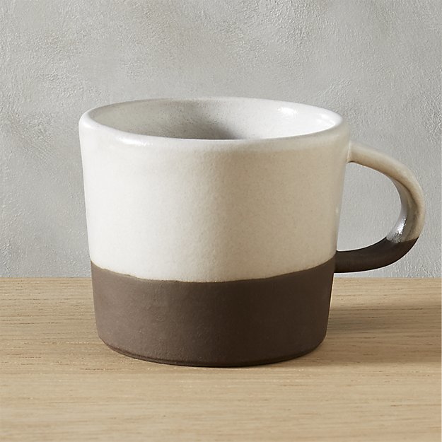 brown and white clean minimalist coffee mug