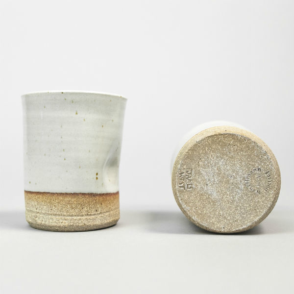 stoneware thumb cup coffee mug