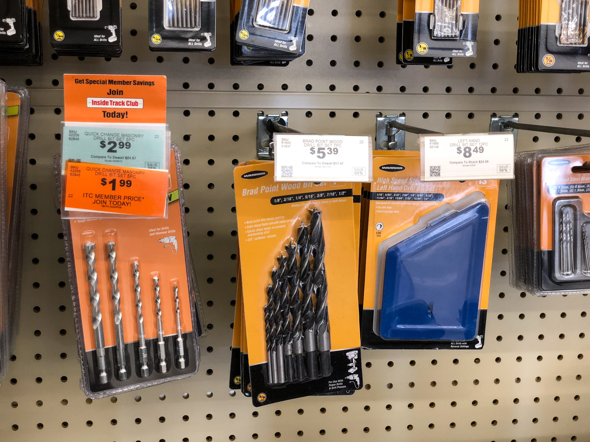 drill bit sets at Harbor Freight