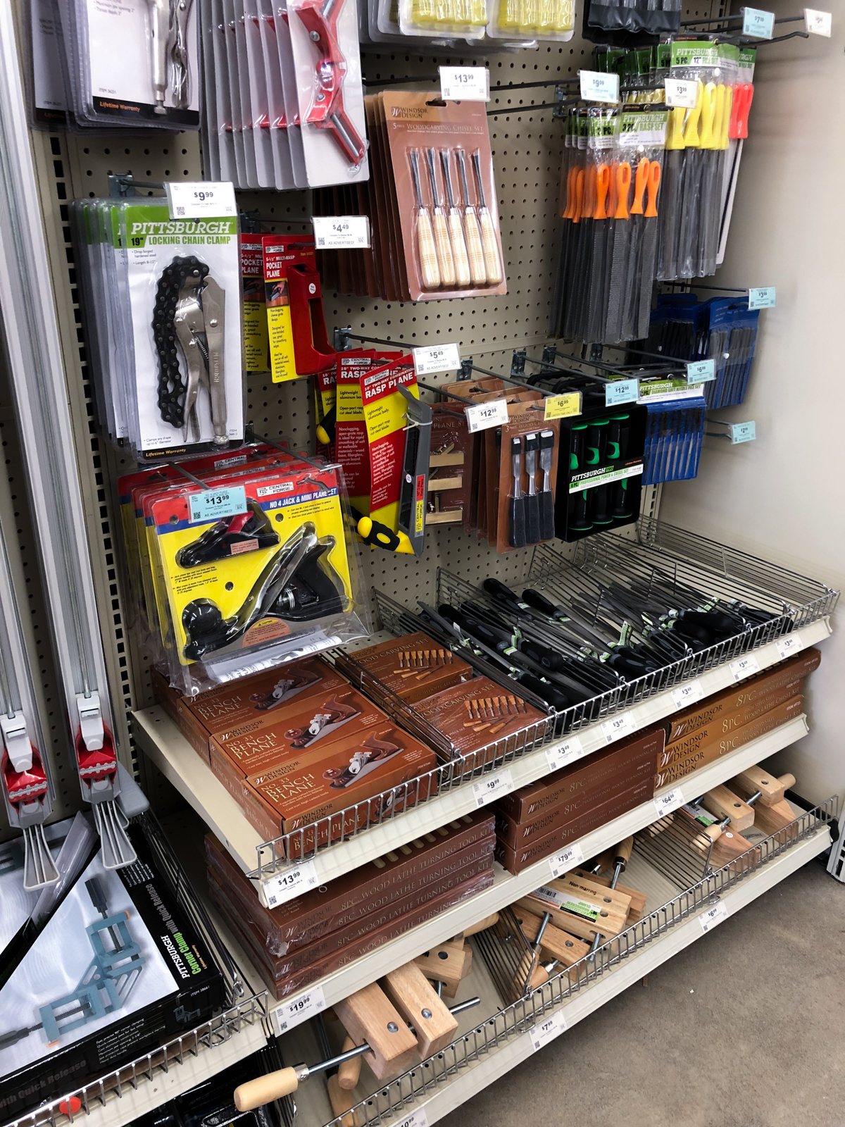 various woodworking tools