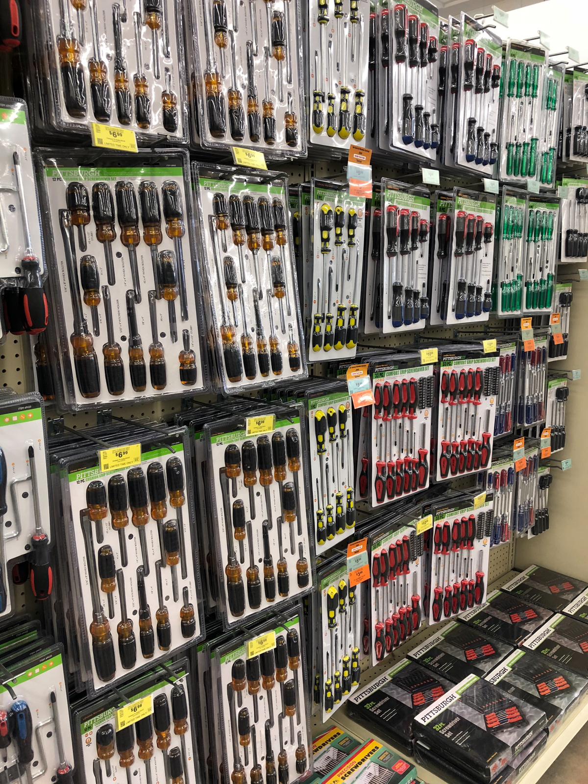 screwdriver sets at Harbor Freight