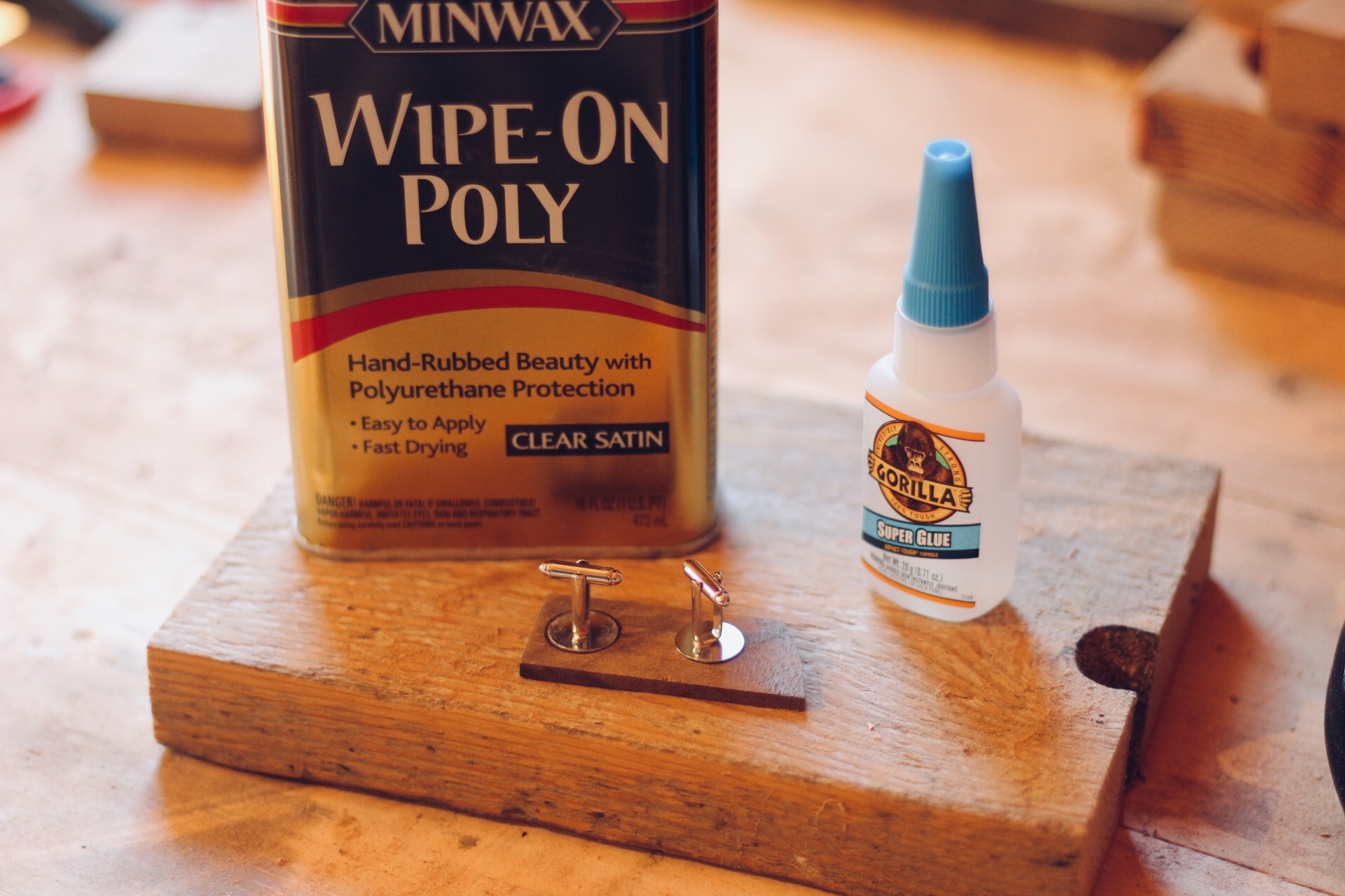  gluing wooden custom cufflinks 