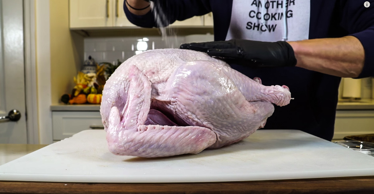 dry brining a turkey with salt