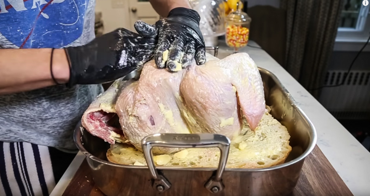 butter the turkey